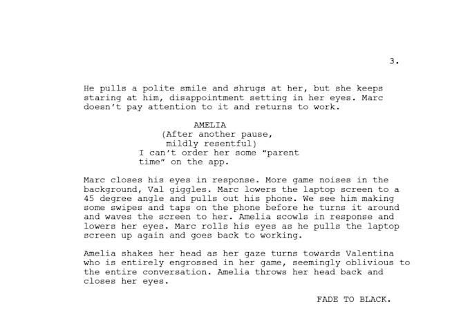 write a short film script screenplay